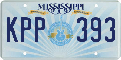 MS license plate KPP393