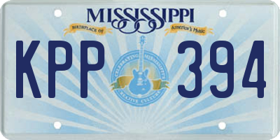 MS license plate KPP394