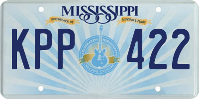 MS license plate KPP422