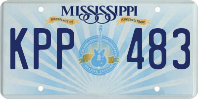 MS license plate KPP483