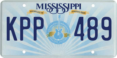 MS license plate KPP489