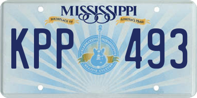 MS license plate KPP493