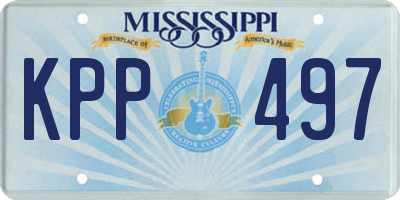MS license plate KPP497
