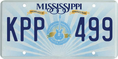MS license plate KPP499
