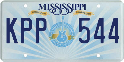 MS license plate KPP544