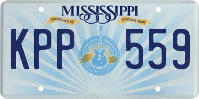 MS license plate KPP559