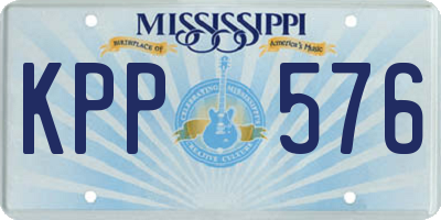 MS license plate KPP576