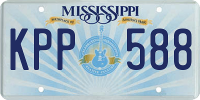 MS license plate KPP588