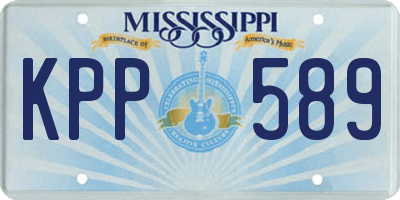 MS license plate KPP589