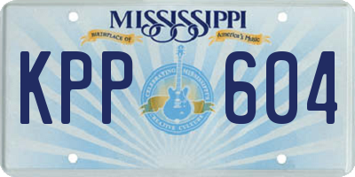 MS license plate KPP604