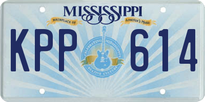 MS license plate KPP614