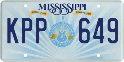 MS license plate KPP649