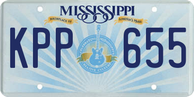 MS license plate KPP655