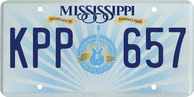 MS license plate KPP657