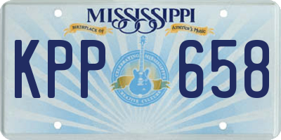 MS license plate KPP658
