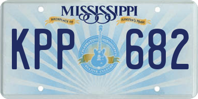 MS license plate KPP682