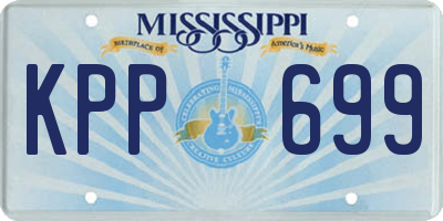 MS license plate KPP699