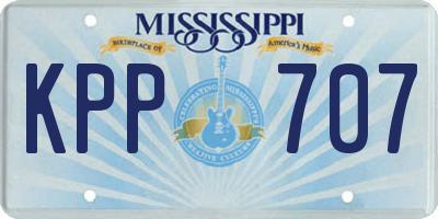 MS license plate KPP707