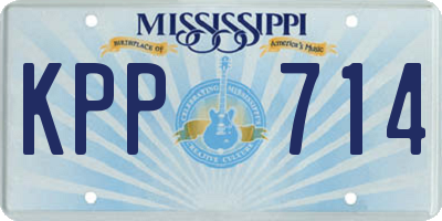 MS license plate KPP714