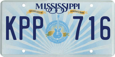 MS license plate KPP716