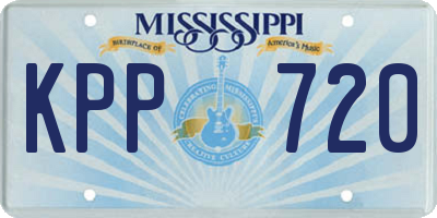 MS license plate KPP720