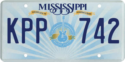 MS license plate KPP742