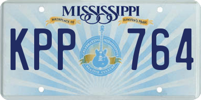 MS license plate KPP764