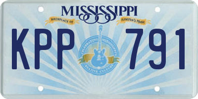 MS license plate KPP791