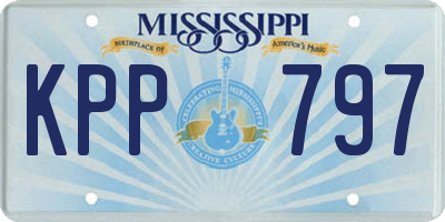 MS license plate KPP797