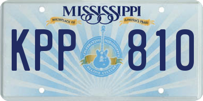 MS license plate KPP810