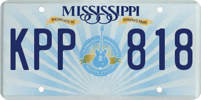 MS license plate KPP818