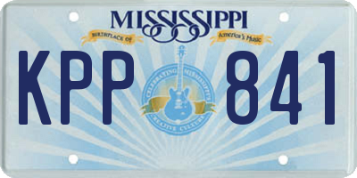 MS license plate KPP841