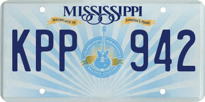 MS license plate KPP942