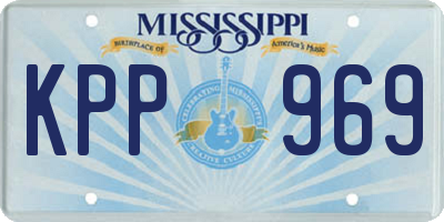 MS license plate KPP969