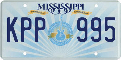 MS license plate KPP995