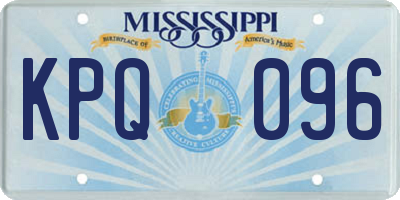 MS license plate KPQ096