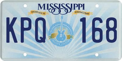 MS license plate KPQ168