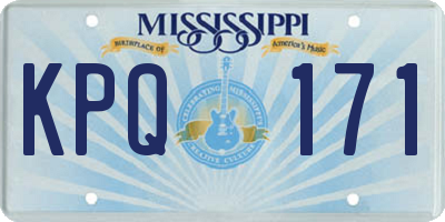 MS license plate KPQ171