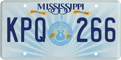 MS license plate KPQ266