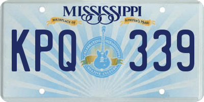 MS license plate KPQ339