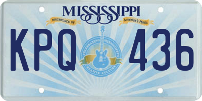 MS license plate KPQ436