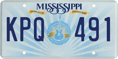 MS license plate KPQ491