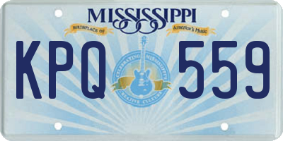 MS license plate KPQ559