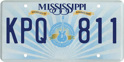 MS license plate KPQ811