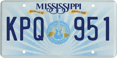MS license plate KPQ951