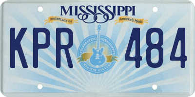 MS license plate KPR484