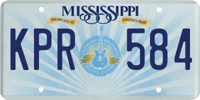 MS license plate KPR584