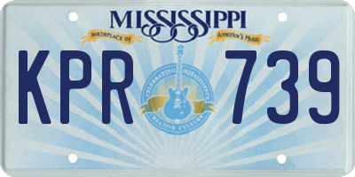 MS license plate KPR739