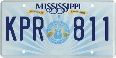 MS license plate KPR811