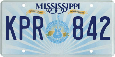 MS license plate KPR842